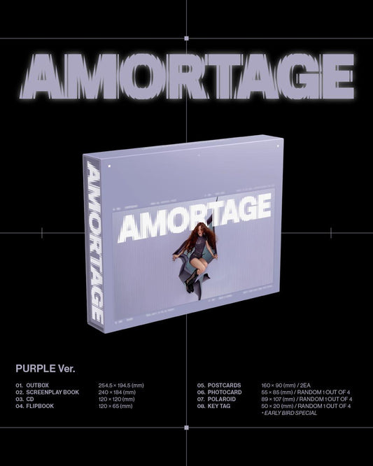 JISOO - Mini Album [AMORTAGE] EXCLUSIVE EDITION (PURPLE Ver. / BLACK Ver.)